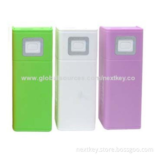 Rectangular prism button wireless charger with power bank, with flash light